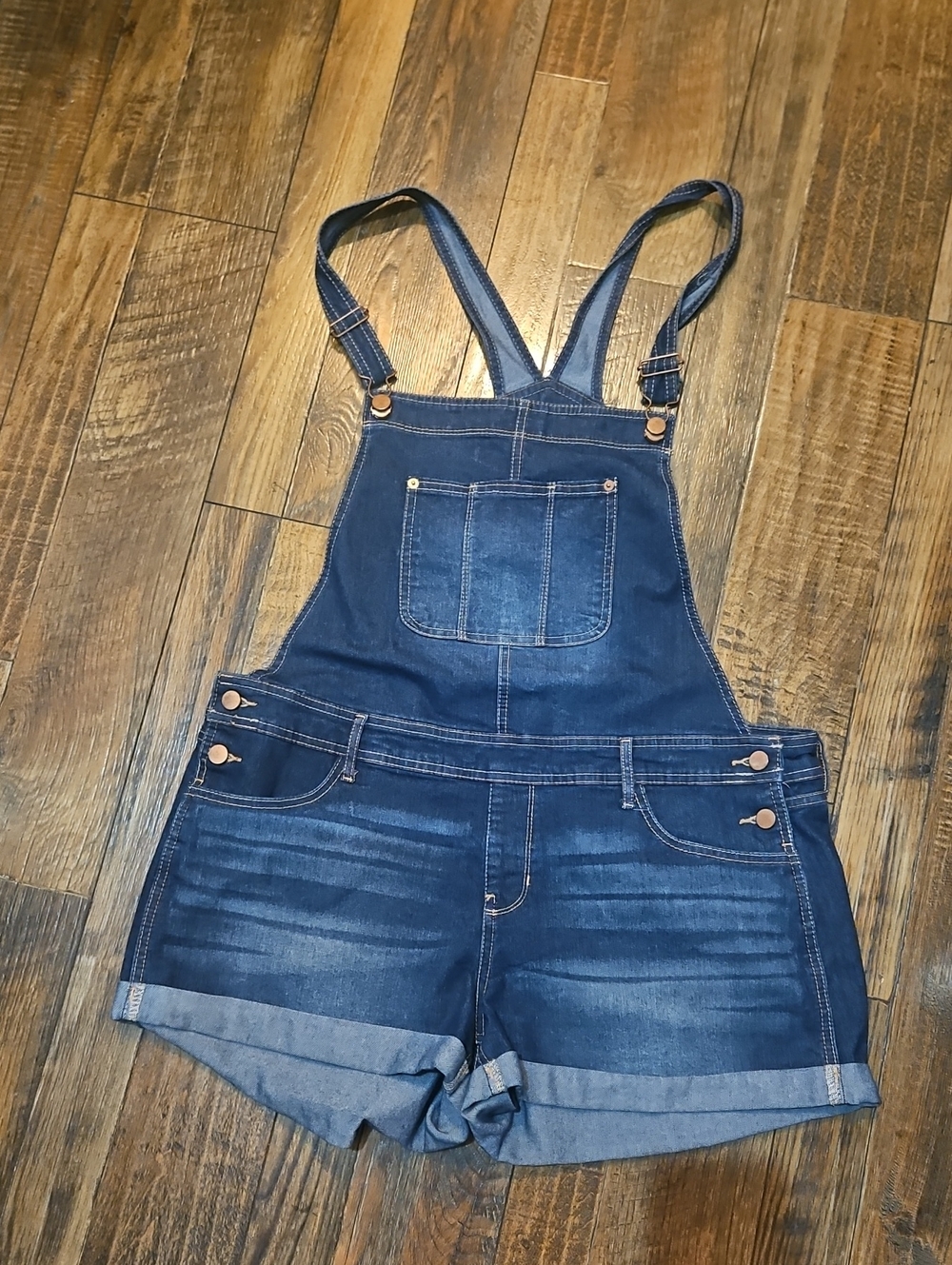 No Boundaries‎ Women's Denim Overalls Shorts Size XL Jeans